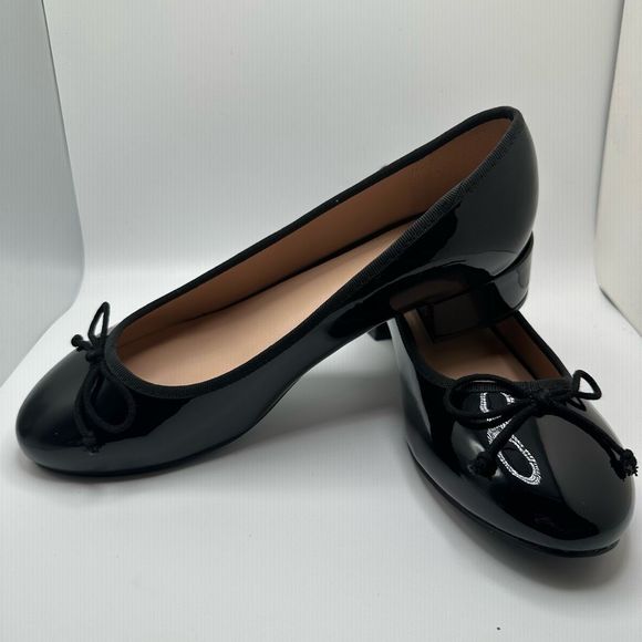 CUSHIONAIRE Women's Frenchie Dress Ballerina Flat +Memory Foam 8.5 WIDE BLACK - Picture 7 of 7